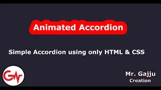 How to create an Accordion using HTML  CSS and JavaScript !