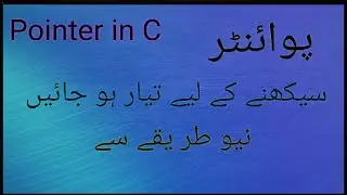 What is Pointer, Concept Of Pointer in C .