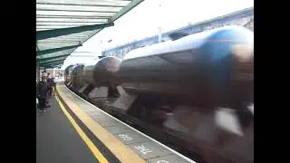 The x2 Class 68 DRS Nos.68031+68004 with RHTT was leaving from Platform One at Carlisle.