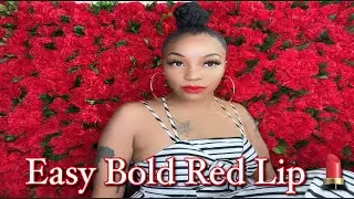 EASY MAKE-UP WITH BOLD LIP 💄