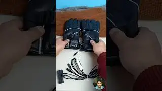 Electric Heated Gloves Rechargeable USB Hand Warmer Heating Gloves Winter Motorcycle 🪩 #shorts