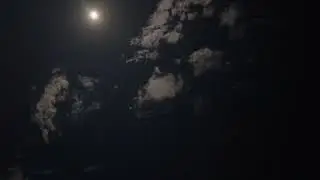 Time Lapse Night Sky, Clouds and Moon.