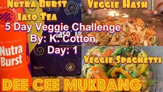 5 Day Veggie Challenge By K. Cotton: Day 1 - Breakfast- Veggie Hash and Dinner - Veggie Spaghetti