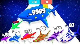 Shark Attack Run - Level Up Shark Evolution 3D All Levels Gameplay