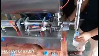 Semi automatic liquid, sauce filling machine with mixing function