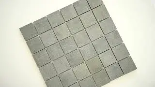 Gridscale Concrete 2X2 Matte Ceramic Mosaic Tile