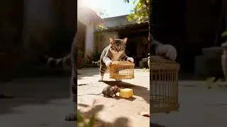 Mouse vs Cat: The Ultimate Cheese Trap! #catvideos #funnyanimals #funnycats #funnyvideo #mousevscat