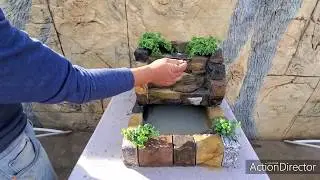 Cómo hacer una mini cascada con unicel o hielo seco