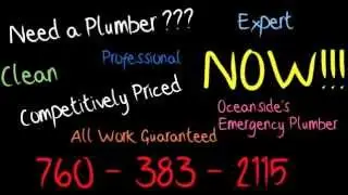 Emergency Plumber Oceanside 760-383-2115 24 Hour Service