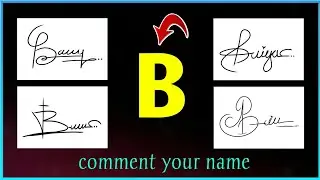 How to make signature with the letter 'B' || Stylish signature making idea