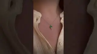 Celine Daoust 14k Gold Emerald Jellyfish Necklace