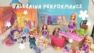 🩰✨️Princess Ballerina Performance with Ariel Mermaid, Rapunzel, Tiana, and Cinderella ft. Elsa Anna