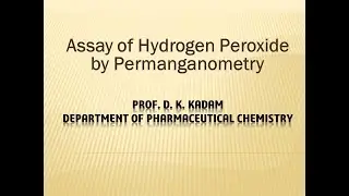 Assay of hydrogen peroxide by permagnometric titration