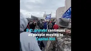 HAPPENING NOW: D.C. protest continues as people moving to Capitol Hill