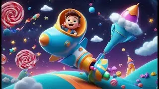 Ricky Rocket Zooms and Turns | Space Adventure Rhyme for Kids | Rocket Song for Toddlers