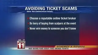 BBB Warns Fans about Fake Vikings Tickets
