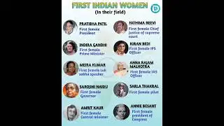 First indian women. #india #indian #currentaffairs #currentevents #viral #dailyshorts