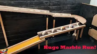 Massive Marble Run! How Many Marbles Will Reach the Finish! DIY homemade wooden marble run tracks