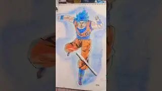 goku ssj blue #goku #dragonball #anime #dbz #likeandsubscribe #drawing #ssj #art #dtagonballsuper