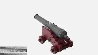 Cannon with Carriage and Monogram_MarisStella Model Ship Kits_MarisStella projects