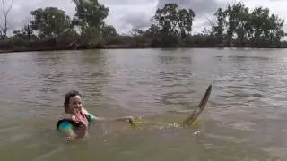 Water skiing - Vintage boats in action at Walker Flat, SA