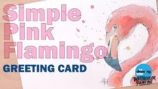 How to paint a Pink Flamingo  | Drawing Desk