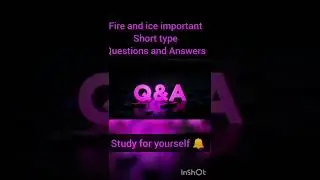 Fire And Ice Poem-1 Important Question Answer|#class10th |#questionanswer |#fireandice