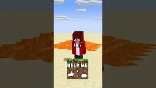HELP JJ shrink to pass through the lava and water #shorts #minecraft   #animation