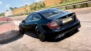 🔥 Insane Speedrun with Mercedes-Benz C63! | Forza Horizon 5 Ultimate Chase! 🚀 #logitechg29