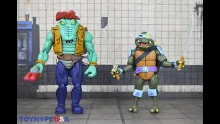 NECA Toys Teenage Mutant Ninja Turtles Cartoon 2 Packs Wave 3 Slash & Leatherhead Figures Review
