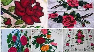 101 New Dusuti chadar ke phool design/#crossstitch ideas for cross stitch lovers