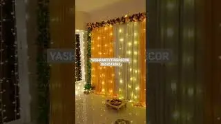 #haldi #engagement #yellow #backdrop #light #decorations