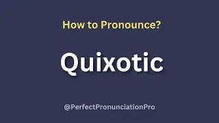 How to Pronounce Quixotic? Definition of Quixotic.
