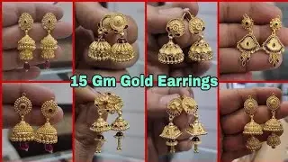 Latest gold earring Jhumka design lightweight gold earring Jhumka design beautiful gold earring ..