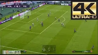 PES 2020 4K 60 FPS Amazing Realism LIVE Broadcast Camera Barcelona vs Man Utd
