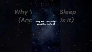 Why You Can't Sleep (And How to Fix It) #insomnia #sleeptips