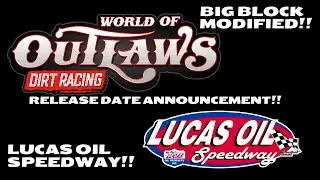 WORLD OF OUTLAWS DIRT RACING BIG BLOCK AND LUCAS OIL DLC RELEASE DATE ANNOUNCEMENT!!