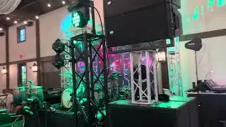 Band Setup with Sound,Video, lighting and drum riser.