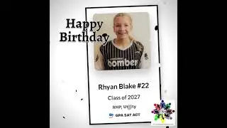Happy Birthday cheer being sent out to Ryhan Blake. Please help her have a special day