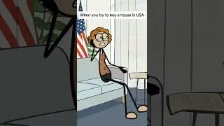 When you try to buy a house in USA #housing #usa #animation #housingmarket #fyp #skit #usa