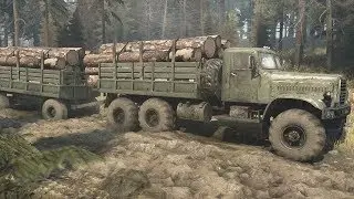 Spintires MudRunner - C 255 Truck  Trailer Transporting Logs