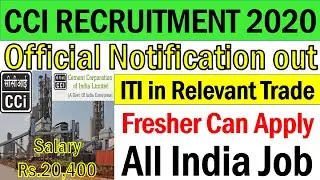 Cement Corporation of India Ltd. (CCI) Job Notification 2020 | Apply Online For Various Post 2020.