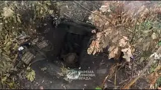 Ukraine war footage, @ab3army collecting trophies at enemy positions near Bakhmut,