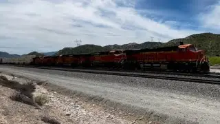 ZZZZ Train! 5 Strong Lead Locomotives! Old Cajon Train Depot Site. EB Up Into Sullivan&rsquo;s Curve 4KHDR