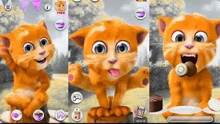 Talking Ginger Cat #funny game 🍐🍒🍕🐠🍉🍊🧅🥞🥨🍑 4