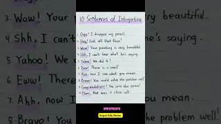 10 Sentences of Interjections 📝