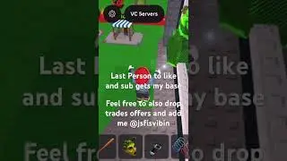 Last like & sub gets my base!!! Feel free to for trade offers or add me @jsfisvibin on Roblox