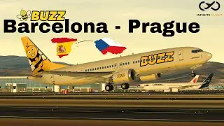 Infinite Flight Timelapse: Barcelona (BCN) to Prague (PRG) | Buzz Boeing 737 MAX 200