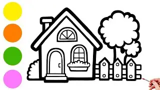 Drawing an Easy House 🏠 Step by Step for Kids