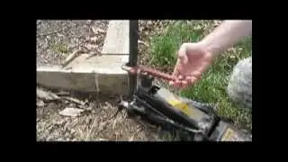 HOW TO PULL A POST - EZ - with pipe wrench & floor jack